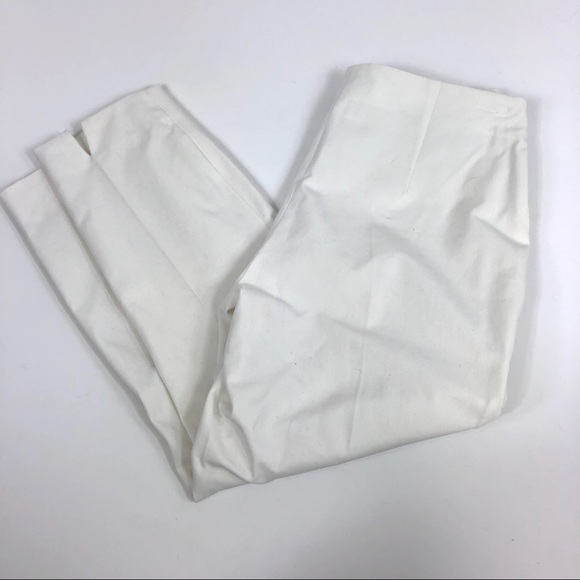 Elie Tahari Pants - Elie Tahari White Cropped Straight Leg Pant 4